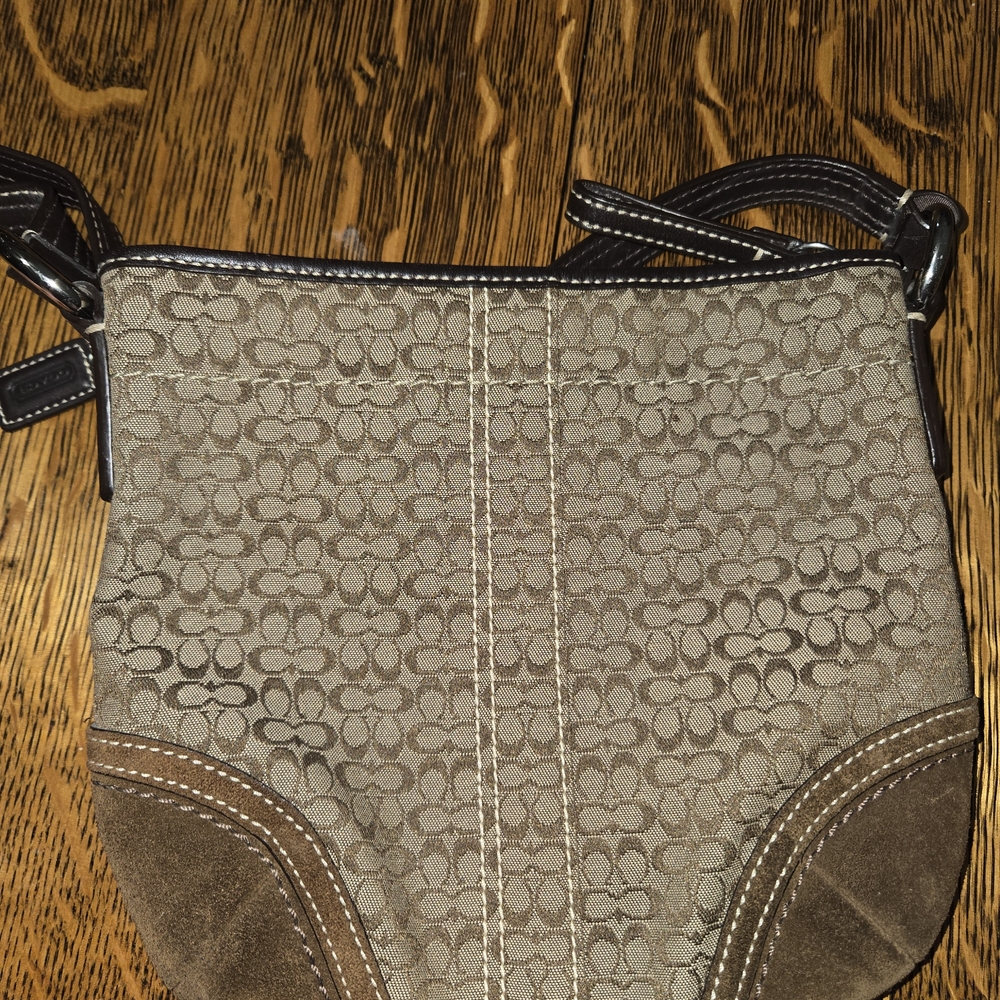 Coach Tan and Brown Crossbody Bag
